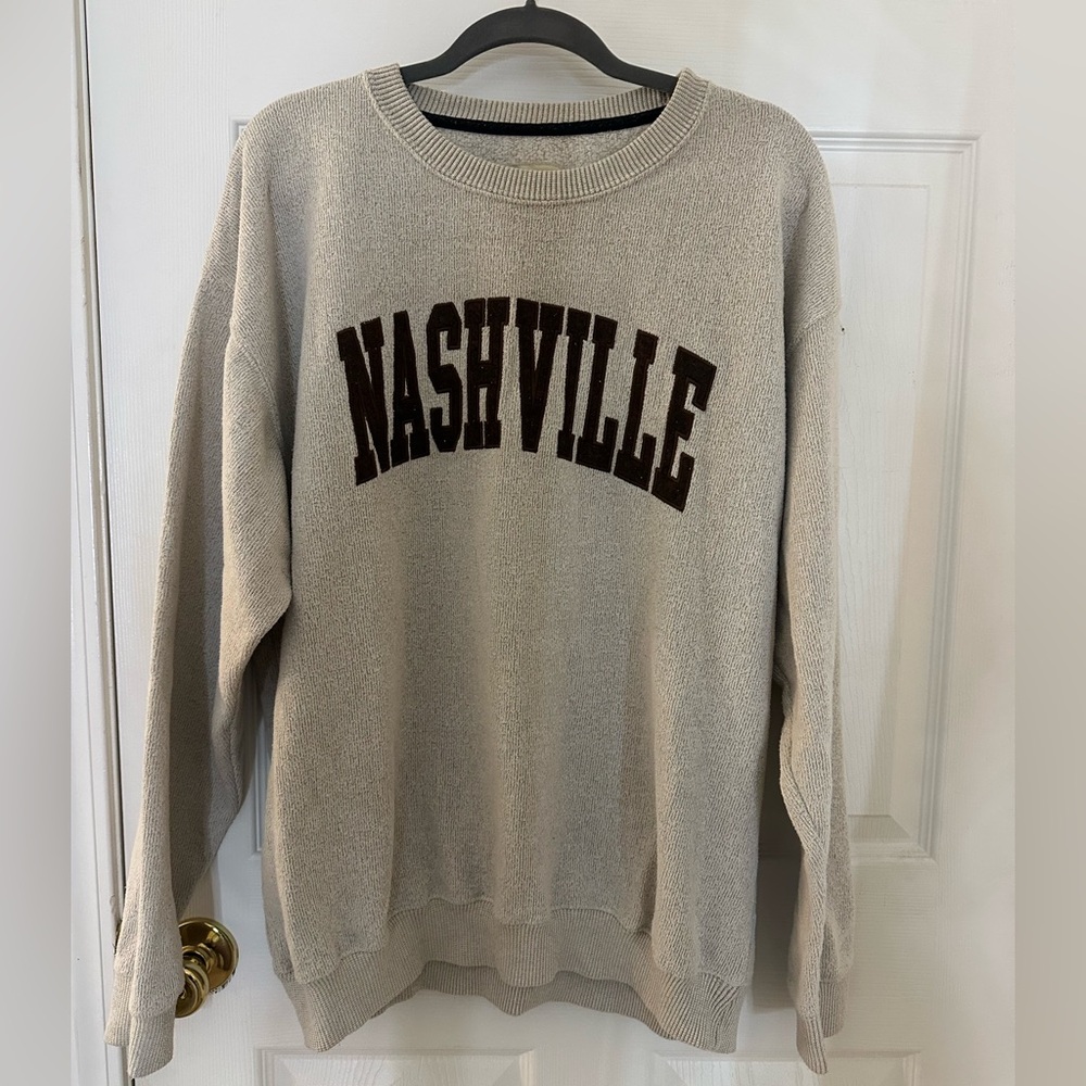 Beige Nashville Crewneck Sweatshirt